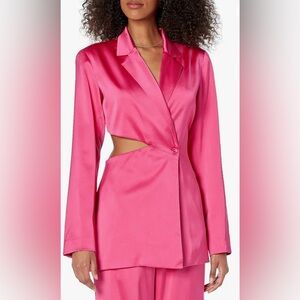 Porsha Williams x The Drop Women's Hot Pink Cutout Waist Blazer